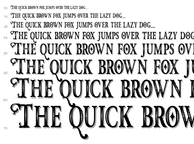 Hunter Heart font waterfall